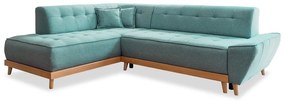 Divano letto angolare turchese (angolo sinistro) Dazzling Daisy - Miuform