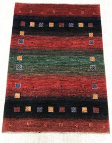 Loribaft Tappeto 100x130 Rosso (Iran) Annodato A Mano