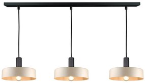 Lampadario a sospensione con filo LATTE 3xE27/60W/230V beige/nero