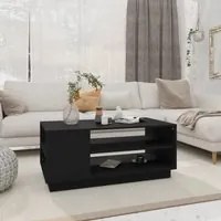 Tavolino da Salotto Nero 102x55x43 cm in Truciolato 810281