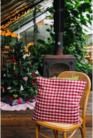 Federa di lino 50x50 cm Red Gingham - Linen Tales