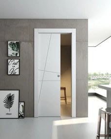 Porta scorrevole Tolosa bianco L 70 x H 210 cm reversibile