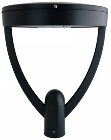 Lampione Stradale LED 65W, Iron Black, 150lm/W, Dimmerabile 1-10V, Programmabile - PHILIPS Xitanium Colore  Bianco Caldo 2.700K