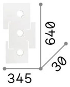 Plafoniera Moderna Totem Metallo Bianco 3 Luci Gx53 9W 3000K Luce Calda