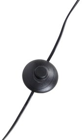 Treppiede nero con paralume in lino color tortora 45 cm - Tripod Classic