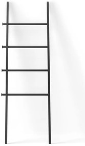 Scala decorativa nera in legno di pioppo Leana - Umbra