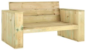 Set Salotto da Giardino 3 pz Legno Massello di Pino Impregnato