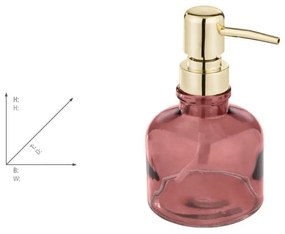 Dispenser per sapone rosa scuro in vetro 200 ml Atessa – Wenko