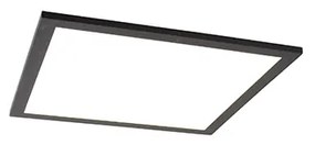 Plafoniera moderna nera con LED 40 cm - LIV