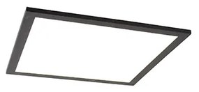 Plafoniera moderna nera con LED integrato 40 cm - Liv