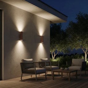 Ideal Lux - Applique da esterno GUN 1xGU10/35W/230V 21 cm IP44 marrone