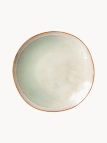 Set di 2 piatti da colazione fatti a mano con smalto reattivo 70's