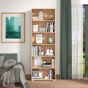 MADDIE - libreria sei ripiani moderno minimal in legno