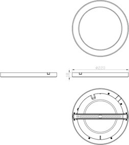 Globo 12379-18B - Plafoniera LED LASSE LED/18W/230V