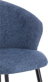 Set di sedie da pranzo blu in metallo 2 pz Radaja – Light &amp; Living