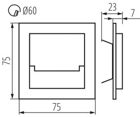 Kanlux 29855 - Illuminazione a parete LED per scale SABIK MINI LED/0,8W/12V 3000K