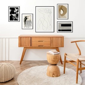 Dipinto 30x40 cm Silhouet Leaves - Malerifabrikken