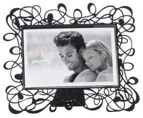 Portafoto scarabocchio piccolo orizzontale nero