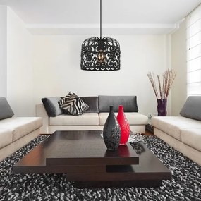 Rabalux 2156 - Lampadario ALESSANDRA 1xE27/60W/230V nero