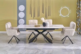 Tavolo Luciano allungabile in ceramica effetto marmo bianco – 180-230x90x76 cm