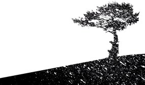 Carta da parati autoadesiva – Silhouette dell'albero