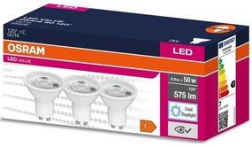 SET 3x Lampadina LED PAR16 GU10/6,9W/230V 6500K - Osram