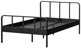 Letto singolo in metallo nero con griglia 120x200 cm Mees - WOOOD
