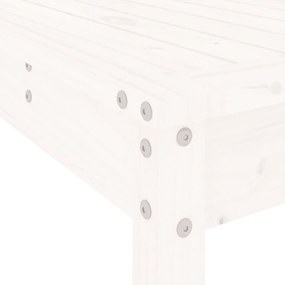 Set Bar da Giardino 5 pz Bianco in Legno Massello di Pino