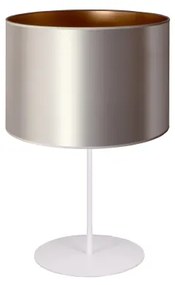 Duolla - Lampada da tavolo CANNES 1xE14/15W/230V diametro 20 cm argento/rame/bianco