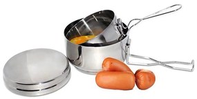 Set da 2 pentole da campeggio in acciaio inox