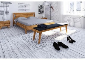 Panchina in rovere con seduta blu Retro - The Beds