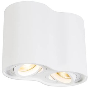 Faretto moderno bianco orientabile - Rondoo Duo