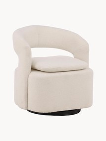 Poltrona lounge in bouclé con funzione girevole Laurel