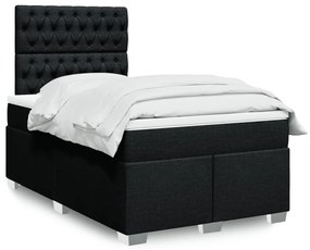Giroletto A Molle Con Materasso Nero 120x200 Cm İn Tessuto /