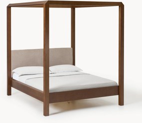 Letto a baldacchino in legno di quercia Roy