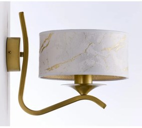 Jupiter 2111 - Applique KASZMIR 1xE27/15W/230V bianco/oro/effetto marmo