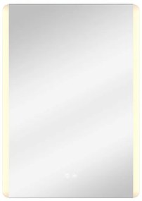 Specchio con illuminazione integrata bagno rettangolare SENSEA L 50 x H 70 x P 3 cm grigio / argento