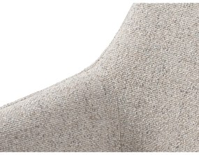 Sedia da pranzo grigio chiaro in imbottito con braccioli Alma – Unique Furniture