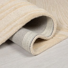 Tappeto in lana beige 200x290 cm Lino Leaf - Flair Rugs