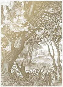 KEK Amsterdam Carta da parati panoramica Engraved Landscapes Gold 4 - M