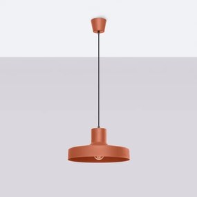 Sollux SL.1706 - Lampadario a sospensione con filo BILO 1xE27/15W/230V diametro 35 cm arancione
