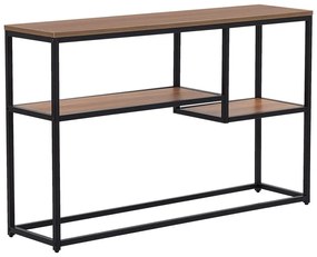 Tavolino consolle legno scuro/nero 30 x 120 cm BELMONT Beliani