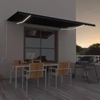 Tenda Automatica con Sensore Vento e LED 500x350 cm Antracite 3069034