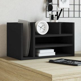 Organizer Da Scrivania Nero 44,5x24x25 Cm İn Legno Multistrato /