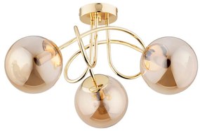 Lampadario a plafone BANKO 3xE14/10W/230V oro