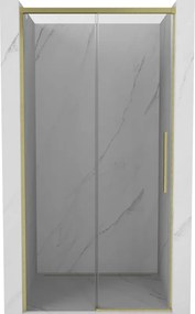 Mexen Rox porte doccia scorrevoli 125 cm, trasparenti, oro spazzolato - 8C2-125-000-55-00