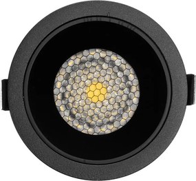 Faro da Incasso Nero 12W Foro Ø75mm CCT 15°-55° con driver Philips Colore Bianco Variabile CCT