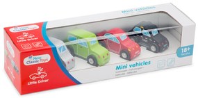 Set di mini macchine in legno - 4 pezzi