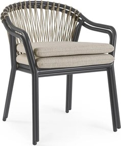 Sedia da esterno marrone chiaro in metallo Edvige – Bizzotto