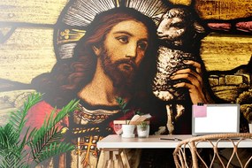 Carta da parati – Gesù con agnello